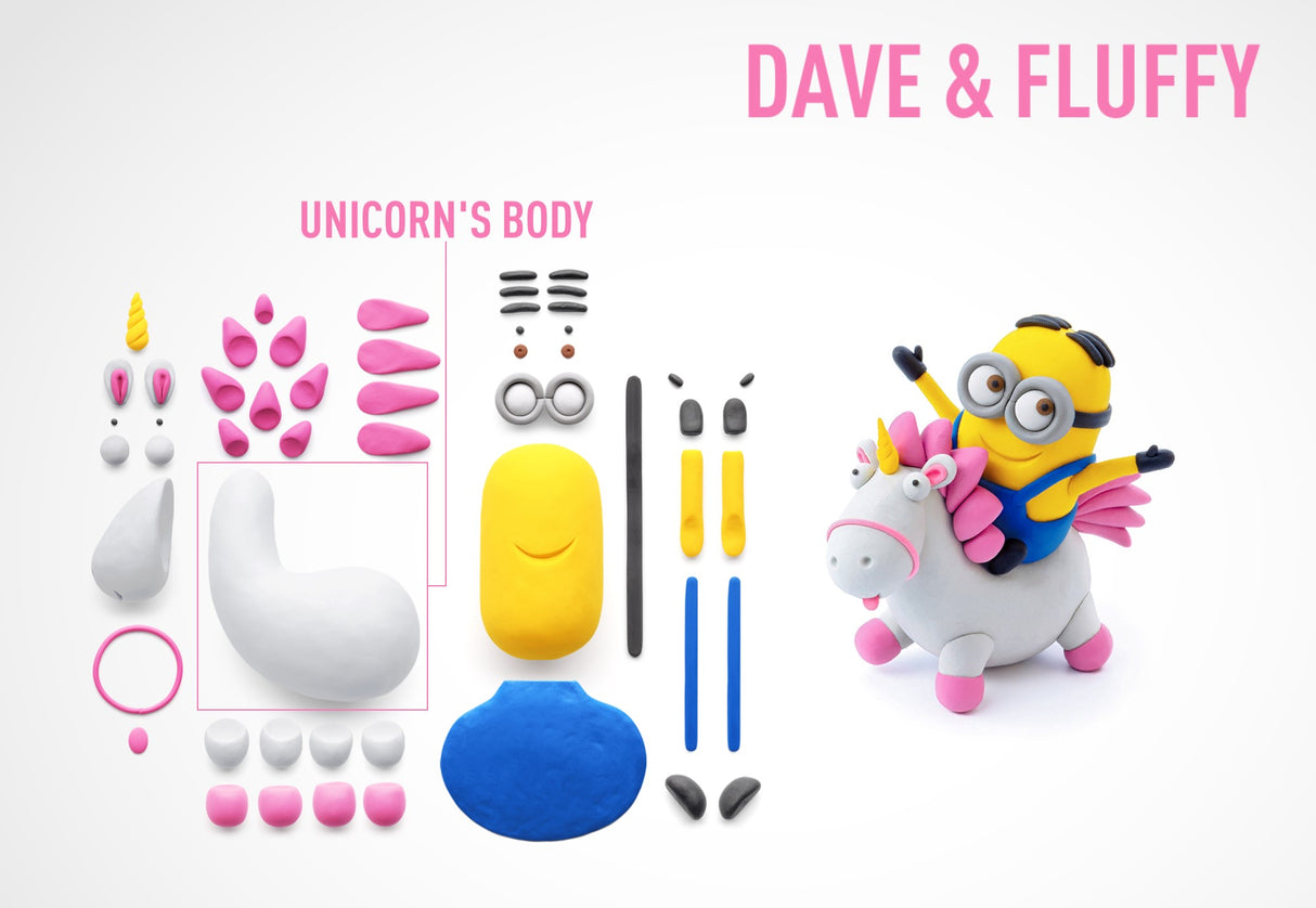 HEY CLAY Modeling Clay Minion Dave & Fluffy 50181E