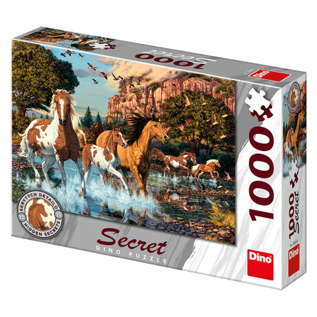 Dino Secret Puzzle 1000 pc Horses 53264D