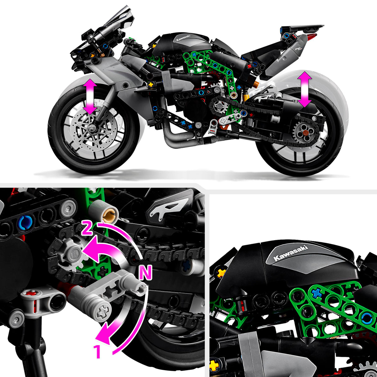 LEGO Technic Kawasaki Ninja H2R Motorcycle 42170L