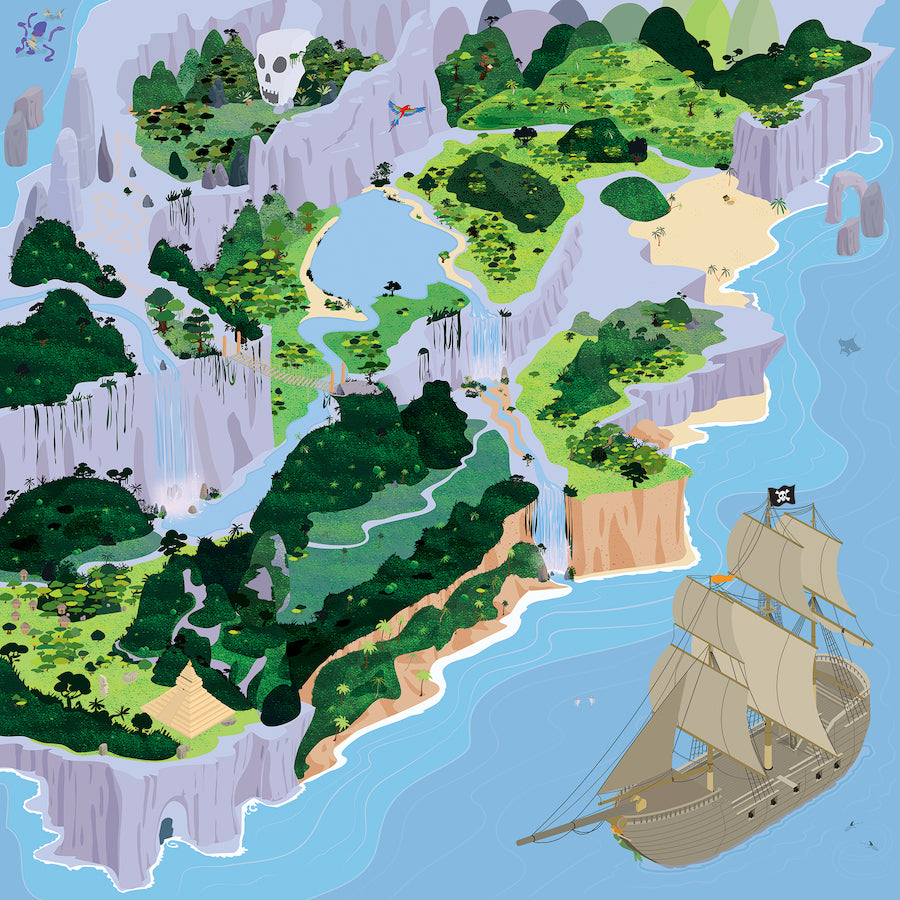 TTS Rugged Robot Treasure Island Mat IT10242B