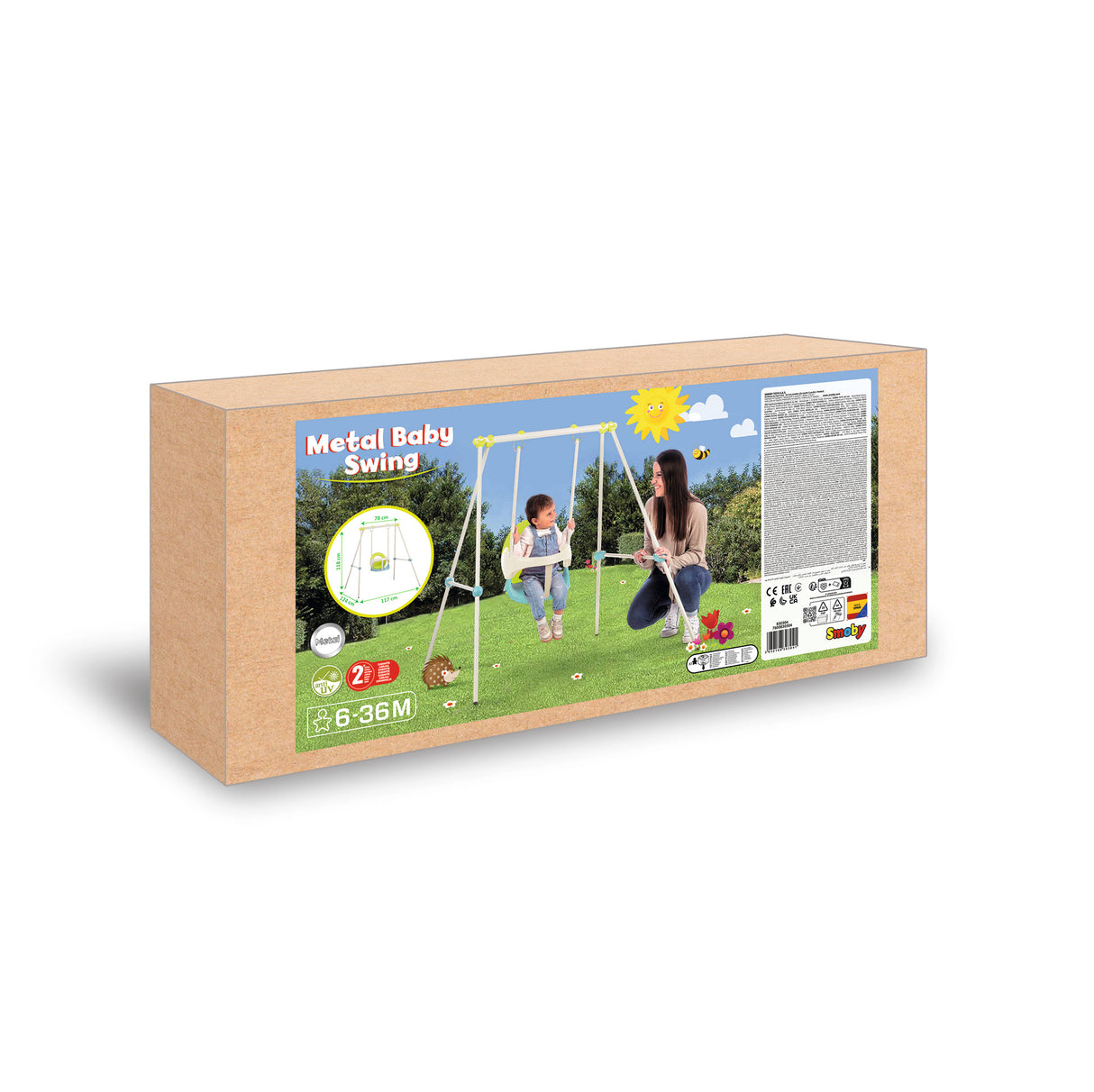 Smoby Metal Baby Swing 830304S