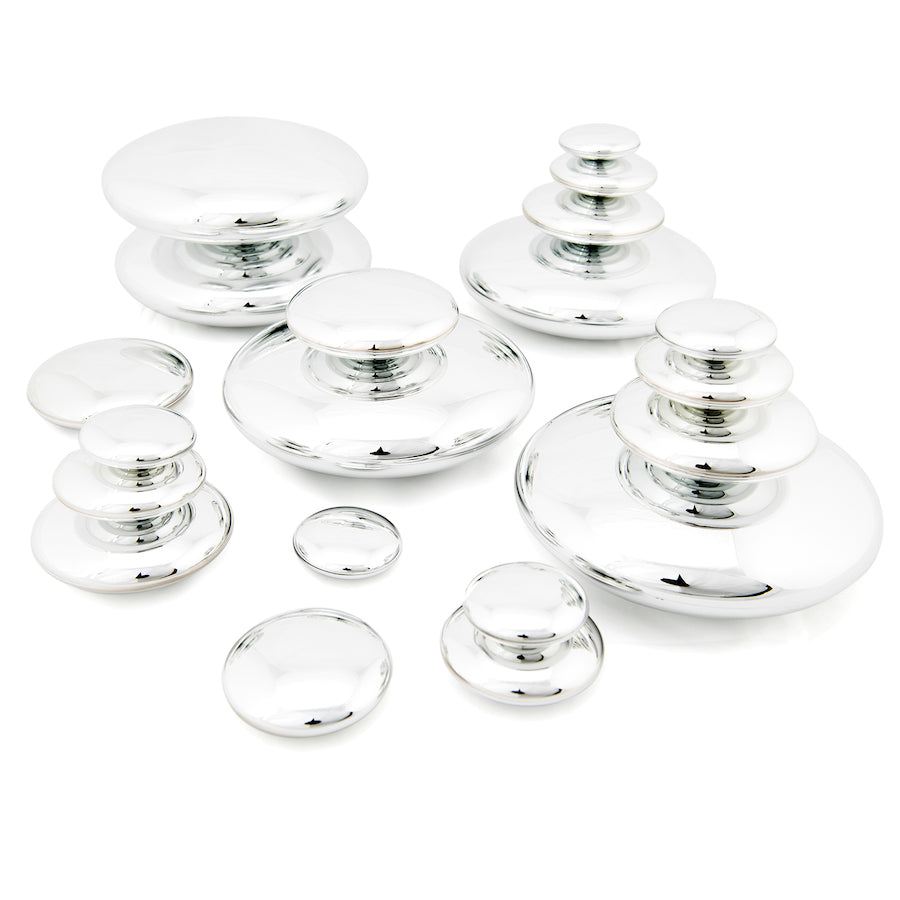 TTS Sensory Mirrored Stacking Pebbles 20pk - Silver EY04238B