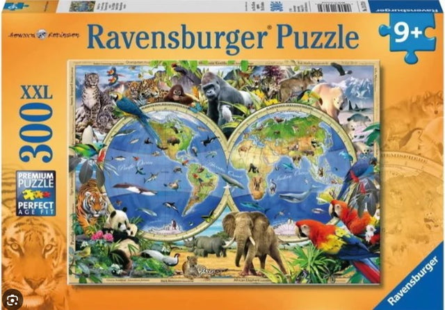 Ravensburger Puzzle 300 pc World Atlas with Animals 131730V