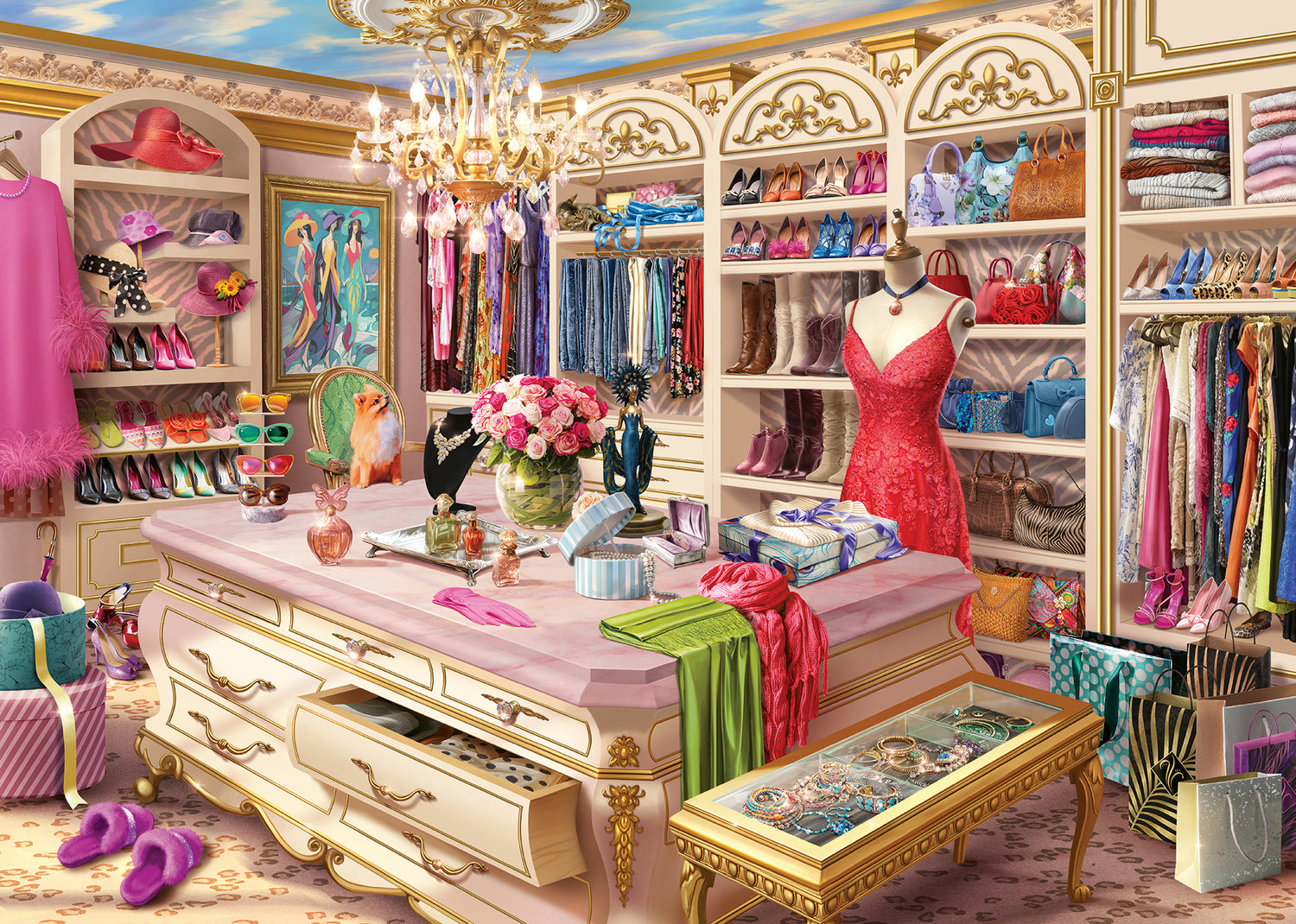 Ravensburger Puzzle 1000 pc Desired Wardrobe 12001483V