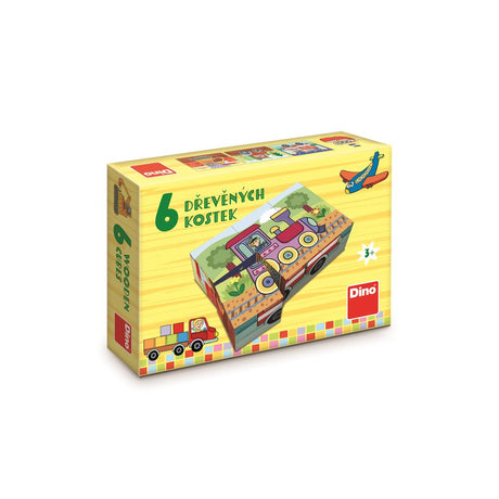 Dino Cube Puzzle 6 pc Vehicles 64317D
