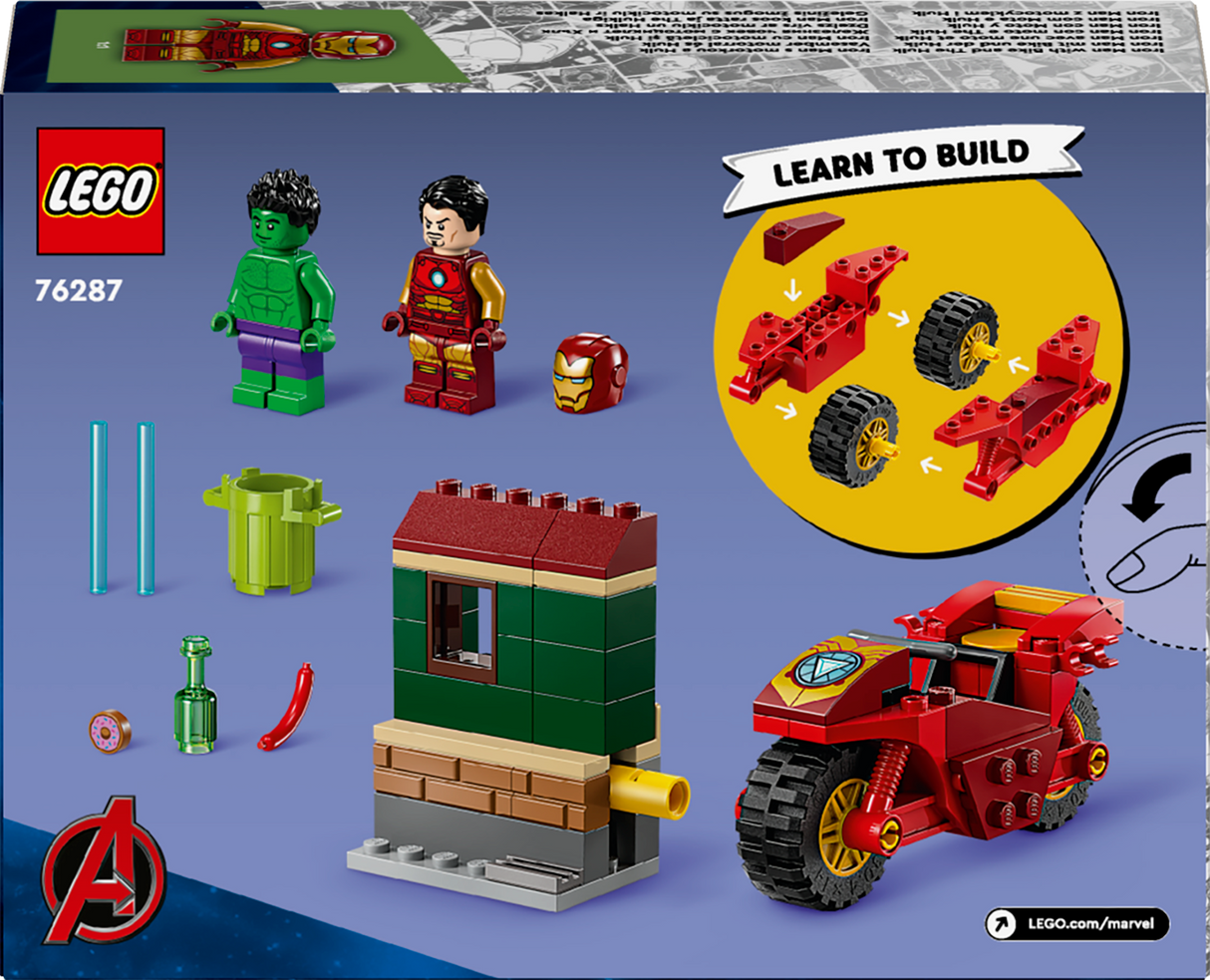 LEGO Super Heroes Iron Man with Bike and The Hulk 76287L
