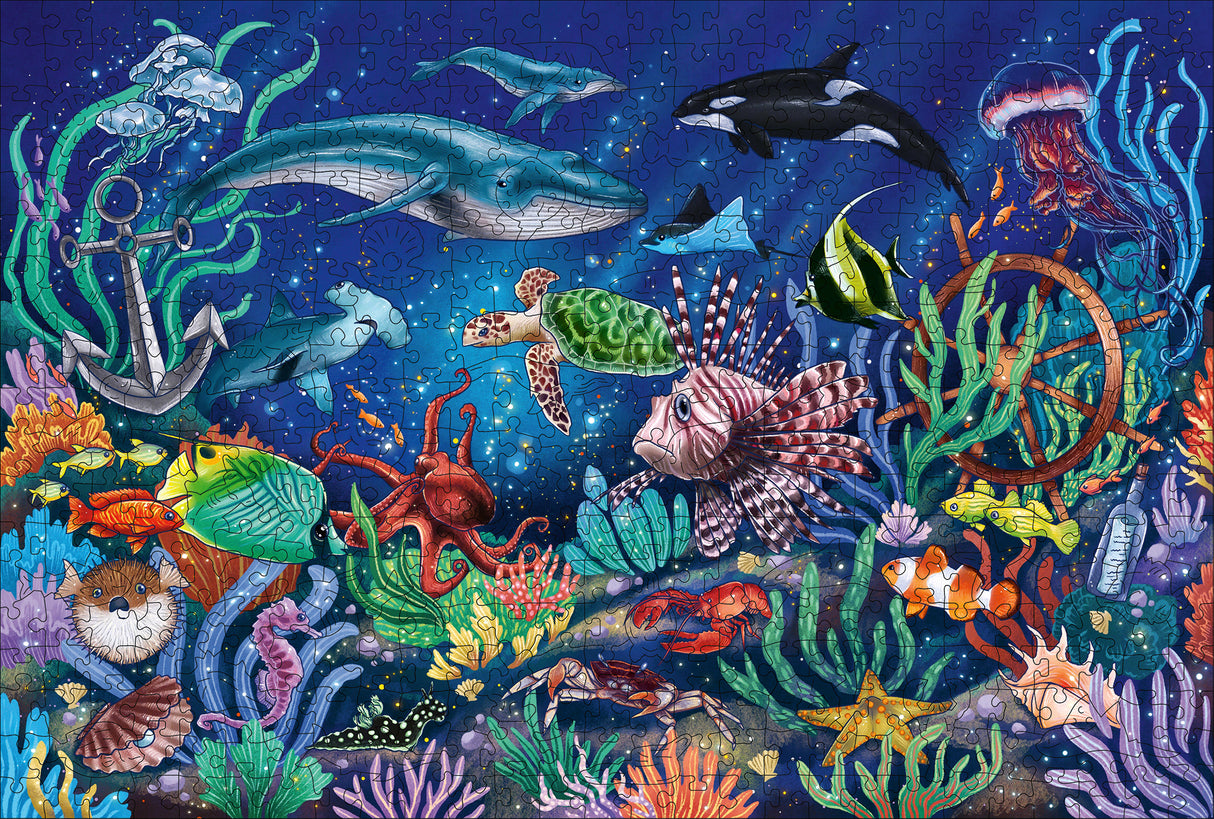 Ravensburger Wooden Puzzle 500 pc Underwater World 175154V