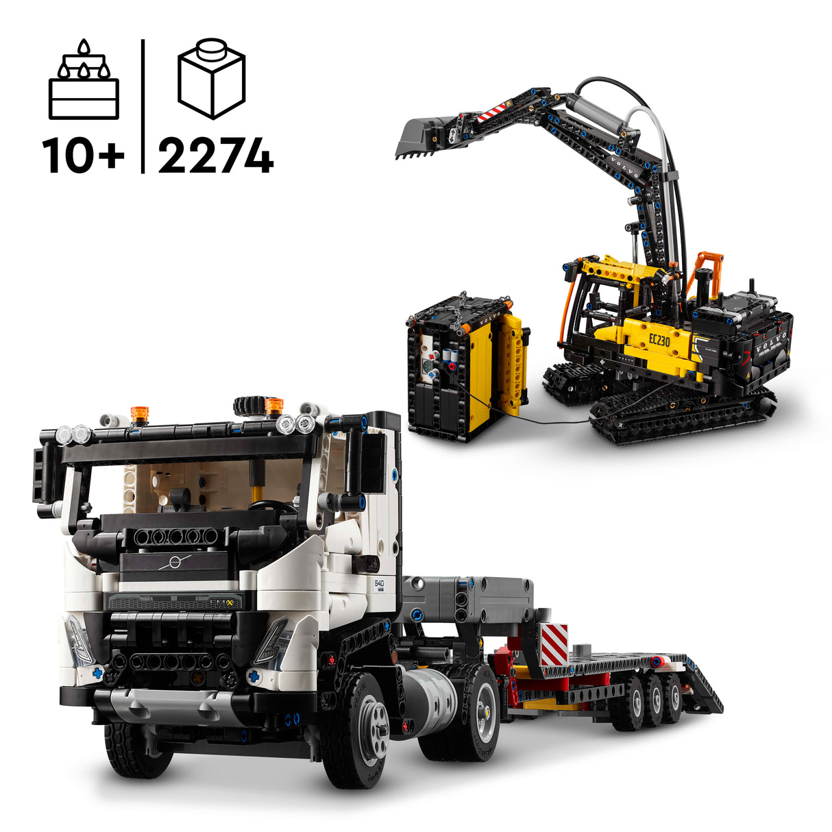 LEGO Technic Volvo FMX Truck & EC230 Electric Excavator 42175L