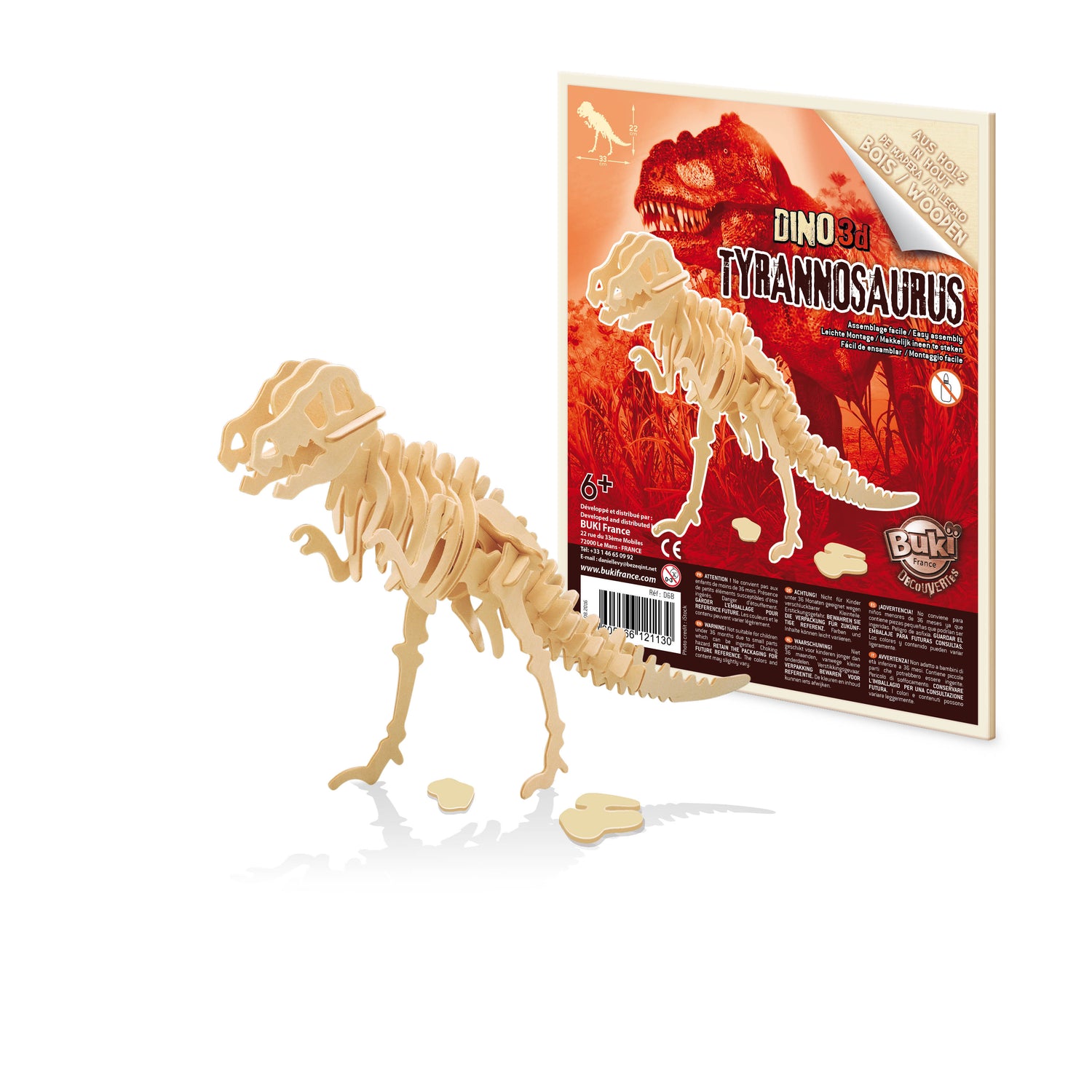 Buki 3D Wooden Dinos D6BI