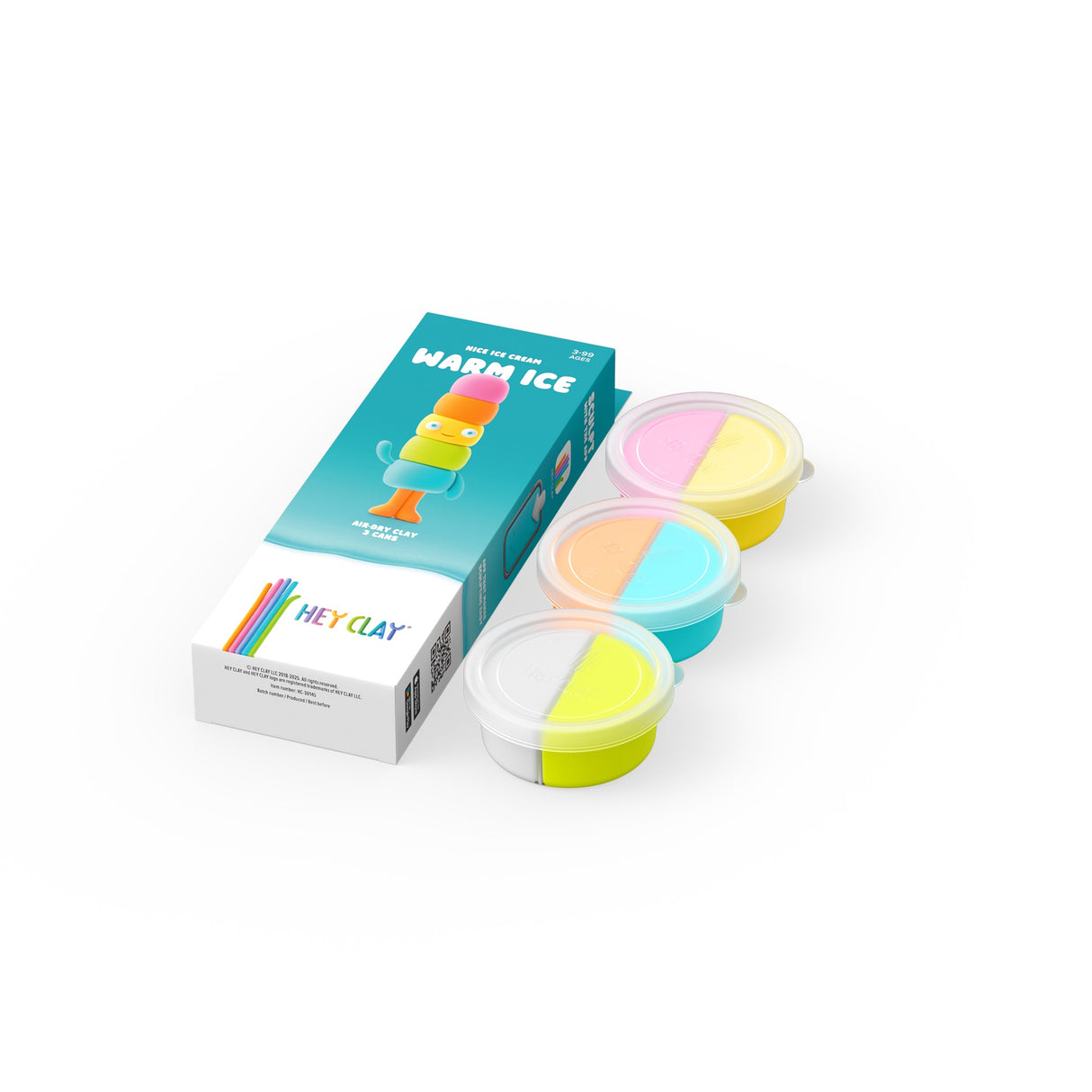HEY CLAY Modeling Clay 3 Pieces: Warm Ice 30145E
