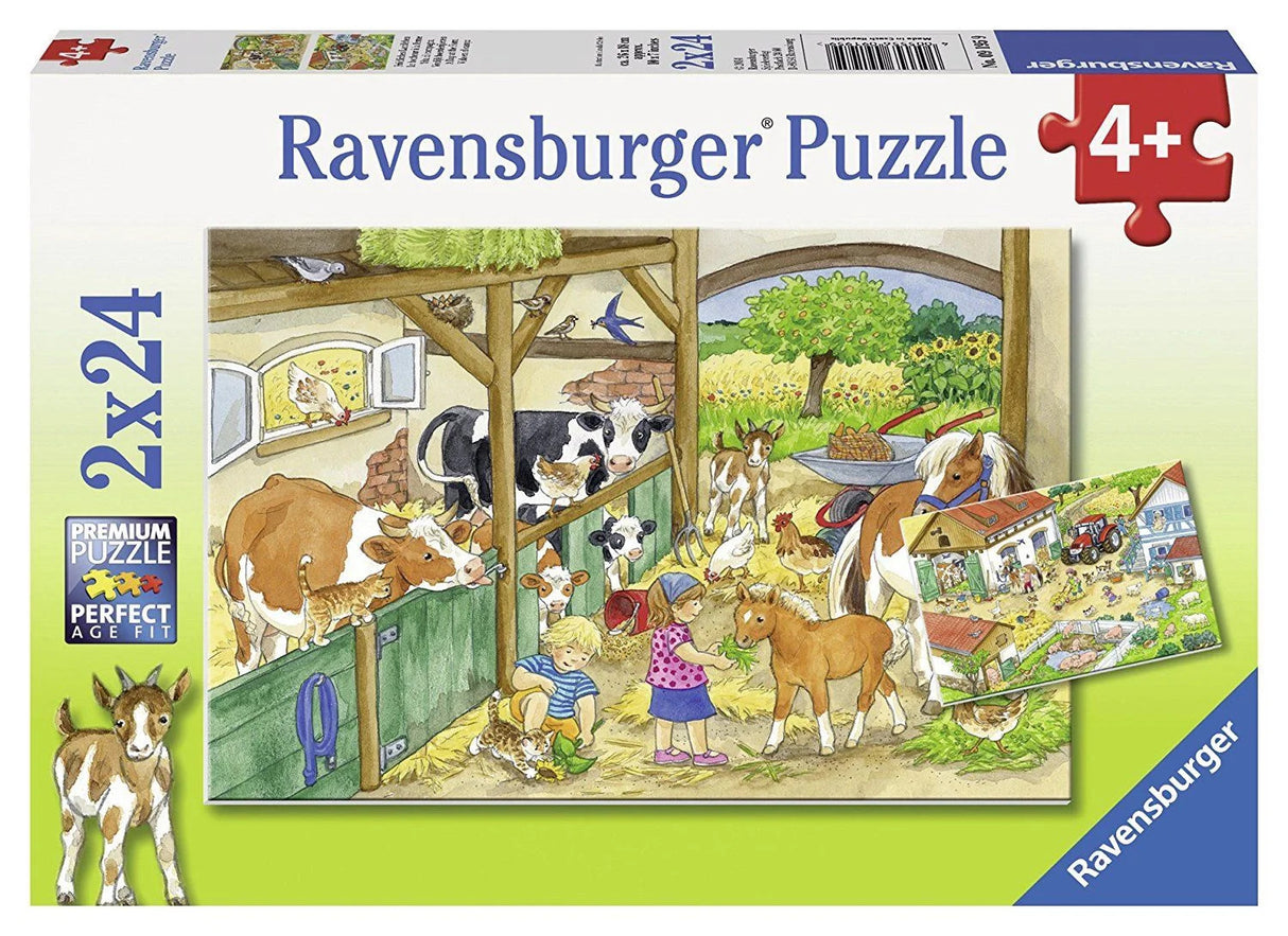 Ravensburger Puzzle 2x24 pc Merry Country Life 091959V