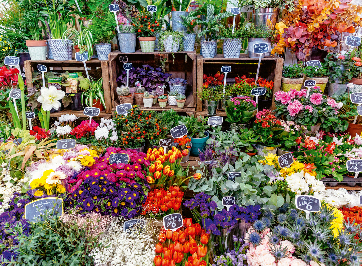 Ravensburger Puzzle 500 Pieces: Flower Market In France 12001815V