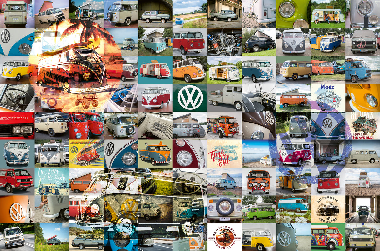 Ravensburger Puzzle 3000 pc 99 VW Campervan Moments 160181V