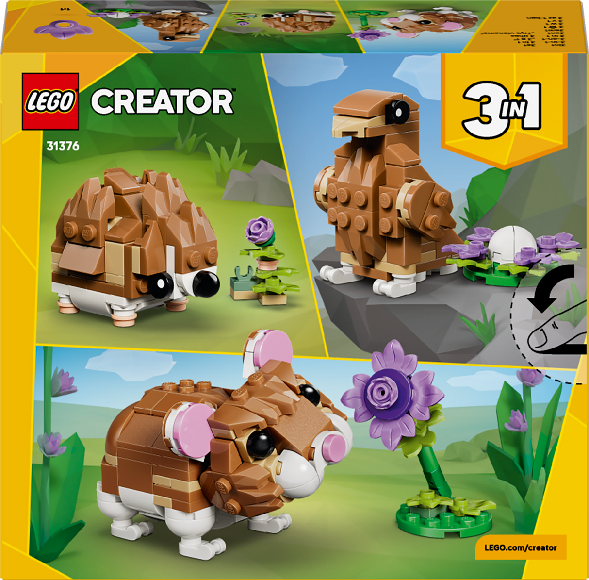 LEGO Creator Cute Hamster with a Flower 31376L