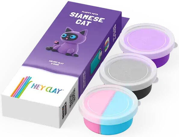 HEY CLAY Modeling Clay 3 pcs: Siamese Cat 30112E