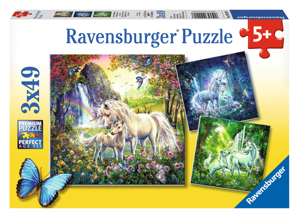 Ravensburger Puzzle 3x49 pc Beautiful Unicorns 092918V
