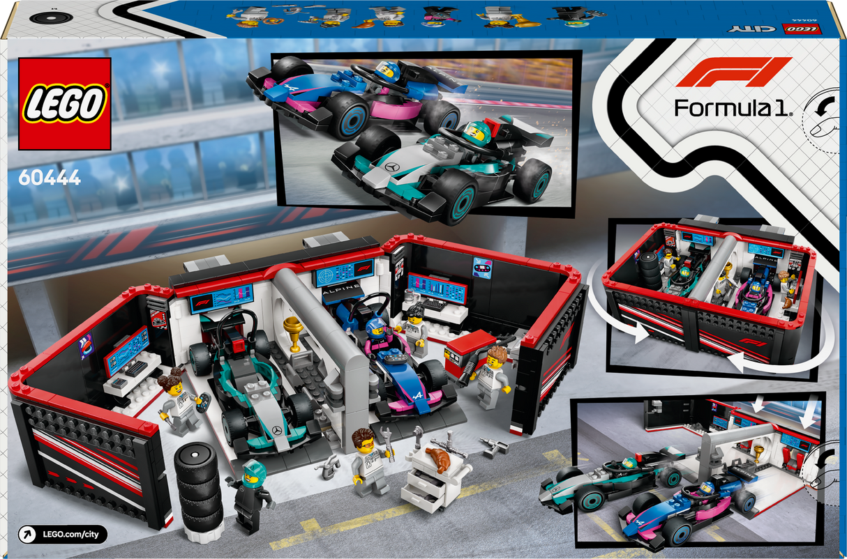 LEGO City F1 Garage & Mercedes-AMG & Alpine Cars 60444L
