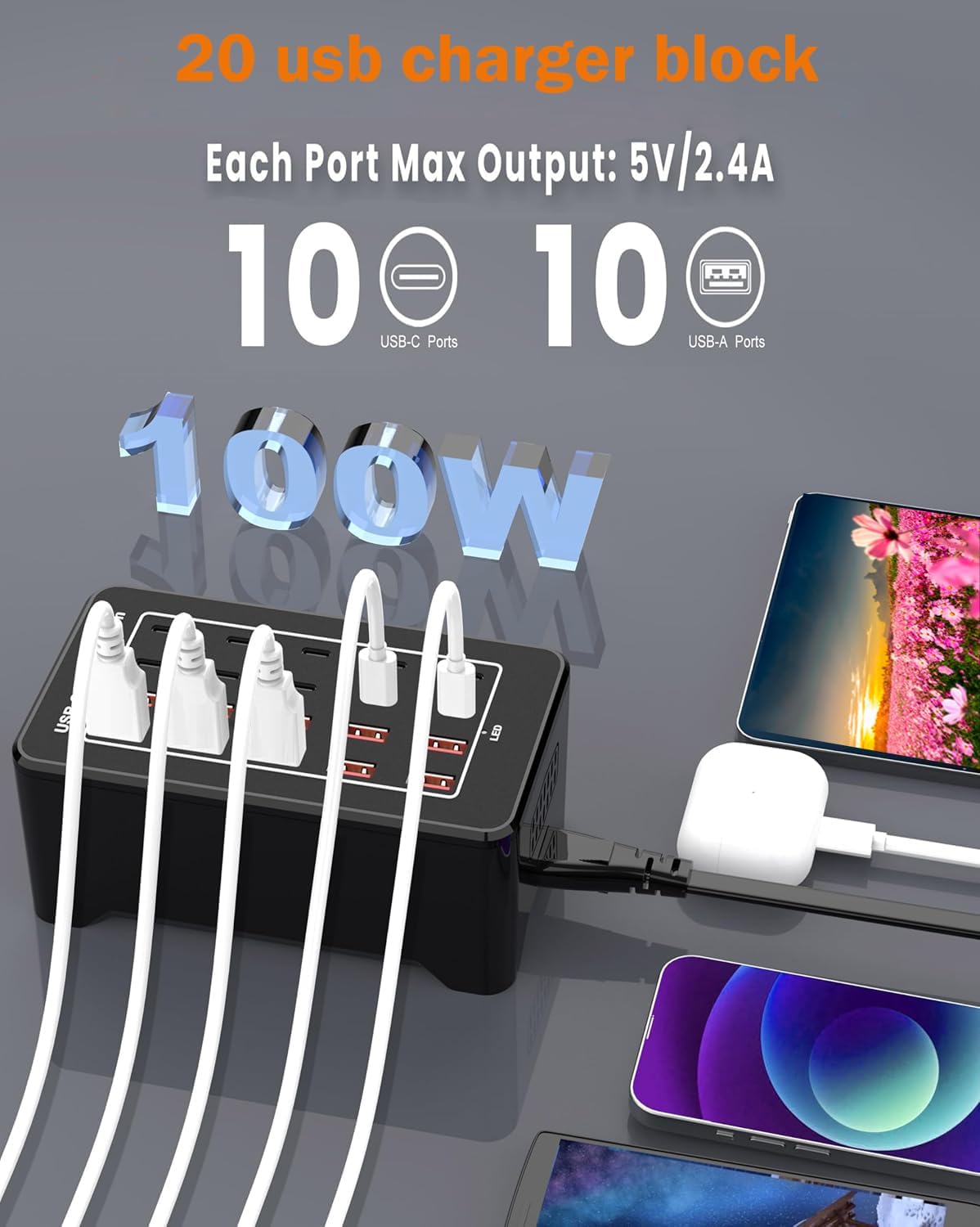 USB Charging Station 100W 20-Port YFY-A73C