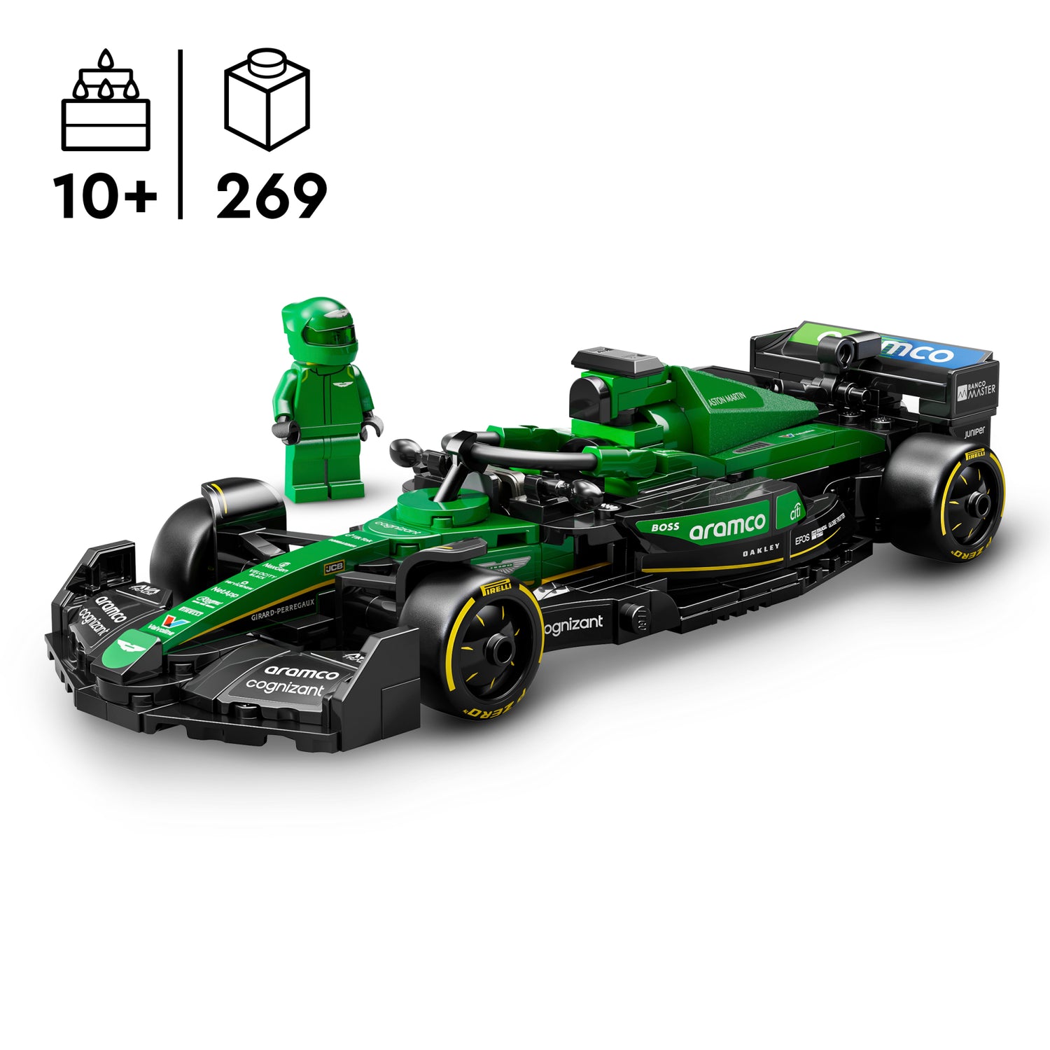 LEGO Speed Champions Aston Martin Aramco F1 AMR24 Race Car 77245L