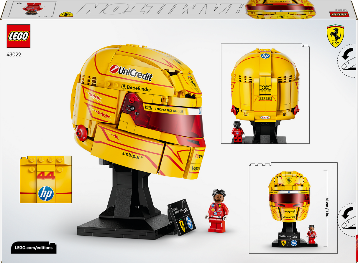 LEGO Editions Scuderia Ferrari HP Lewis Hamilton Helmet 43022L