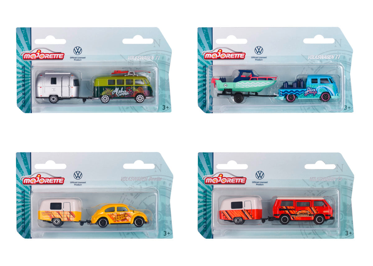 Majorette Premium Cars VW Original + Trailer 4 Different 212055007B