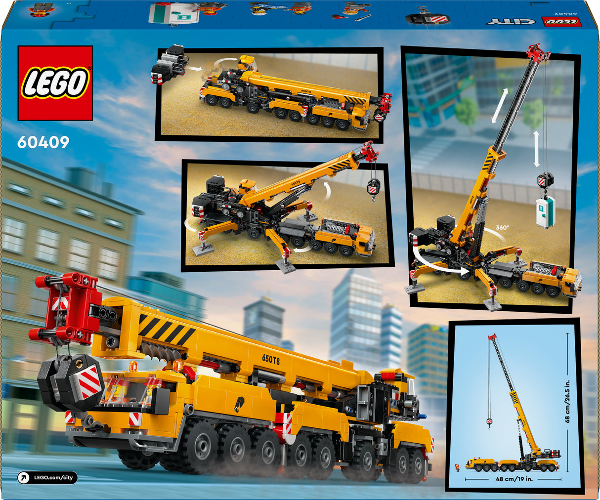 LEGO City Yellow Mobile Construction Crane 60409L