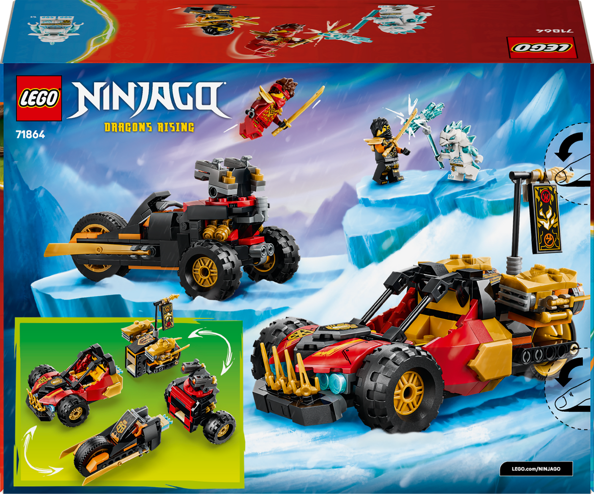 LEGO Ninjago Kai and Cole’s Combiner Vehicles 71864L