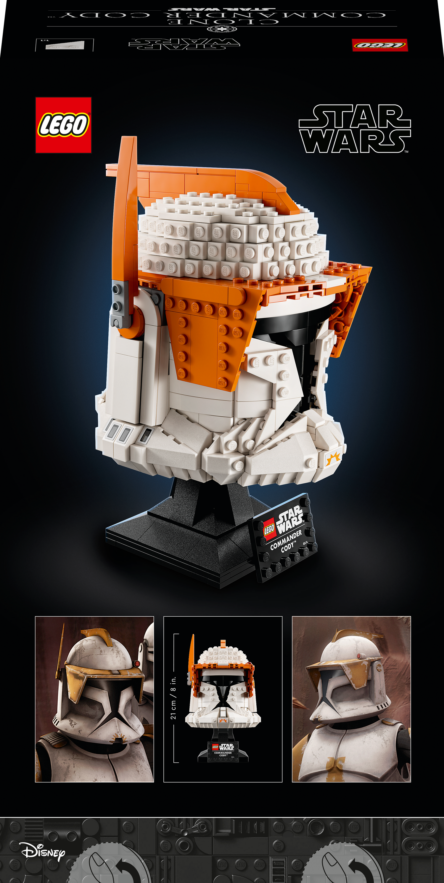 LEGO Star Ears Clone Commander Cody Helmet 75350L