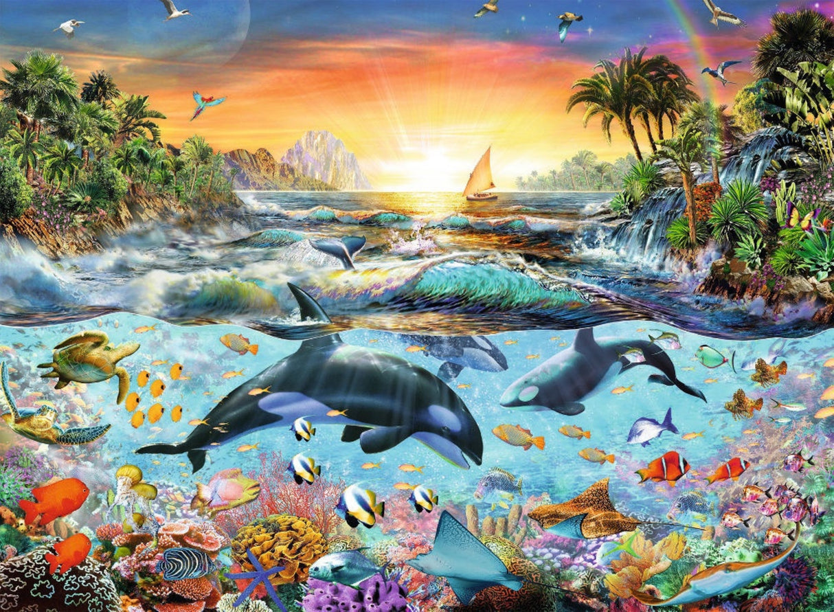 Ravensburger Puzzle 200 pc Orca Paradise 128044V