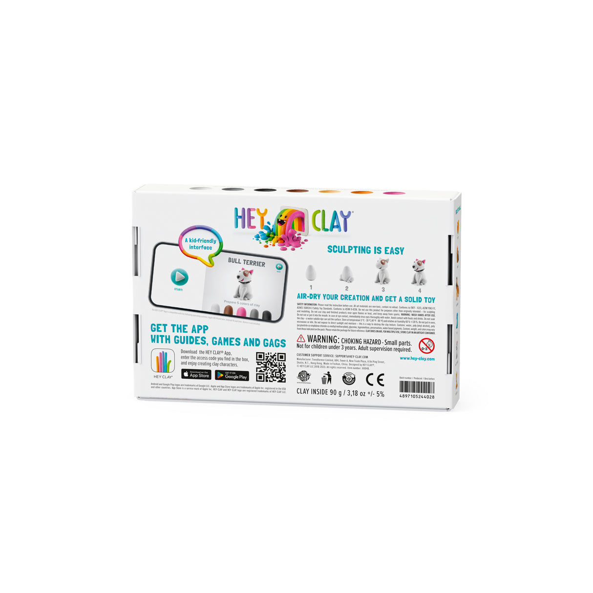 HEY CLAY Modelling Clay 6 pcs: Dog Selection 2 60048E