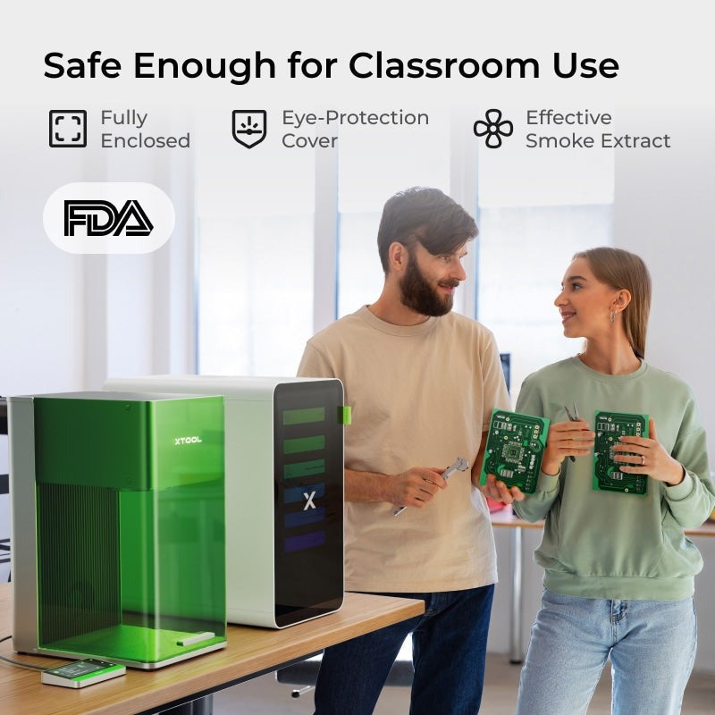 xTool F1 Ultra 20W Fiber & Diode Dual Laser Engraver Education Kit P5010383-EDU
