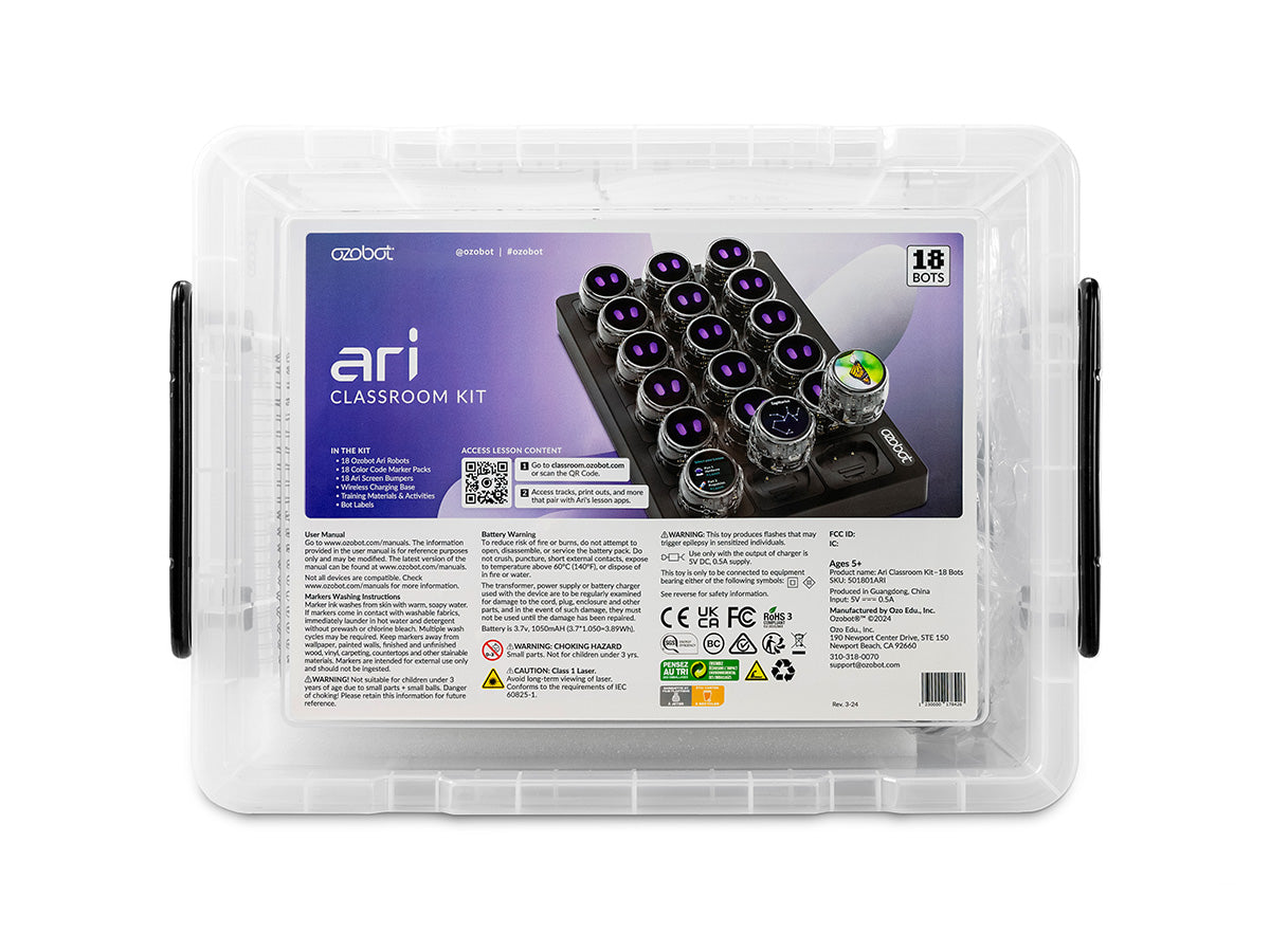 Ozobot Ari Classroom Kit 18-pack OZO-51801ARI