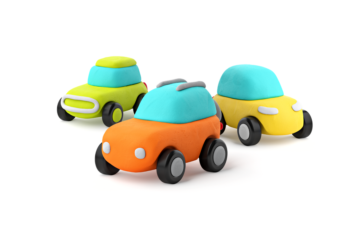 HEY CLAY Modeling Clay Eco Cars with Wheels 60901E
