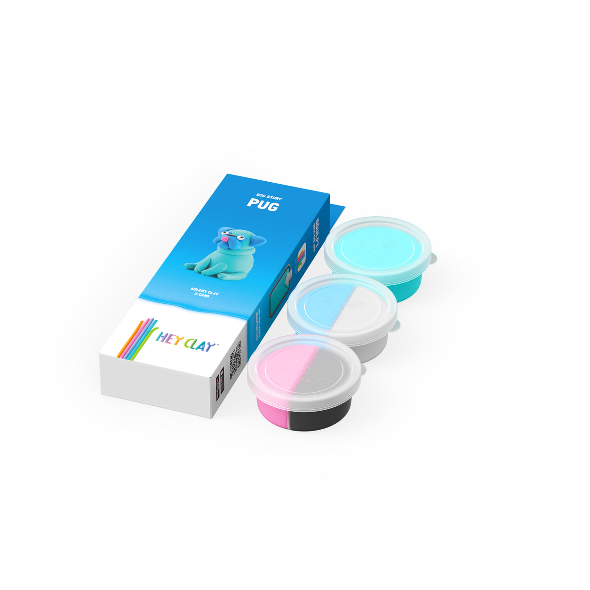 HEY CLAY Modeling Clay Dog Breed Pug 3pc 30122E