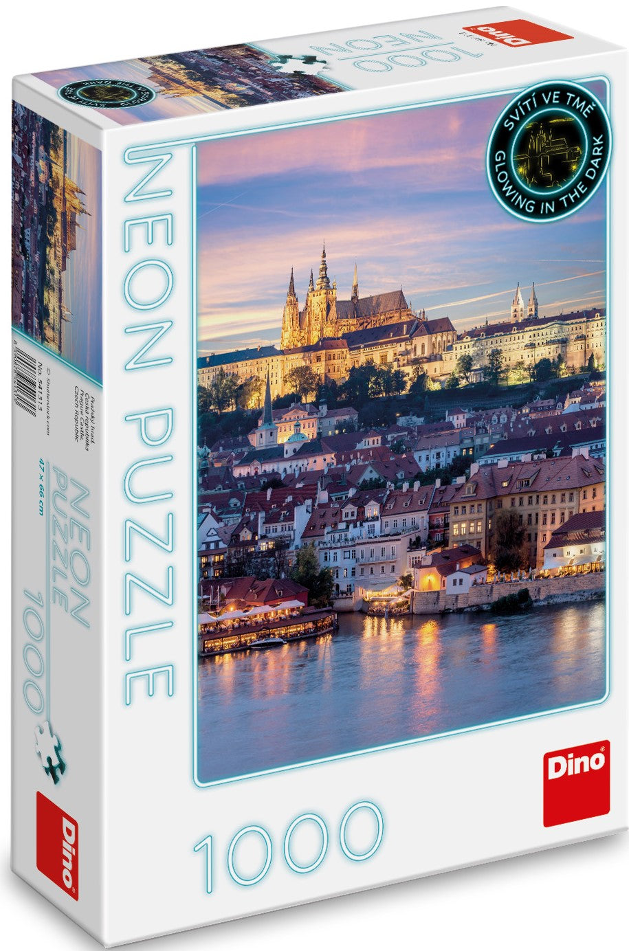 Dino Neon Puzzle 1000 pc Prague Castle 54131D