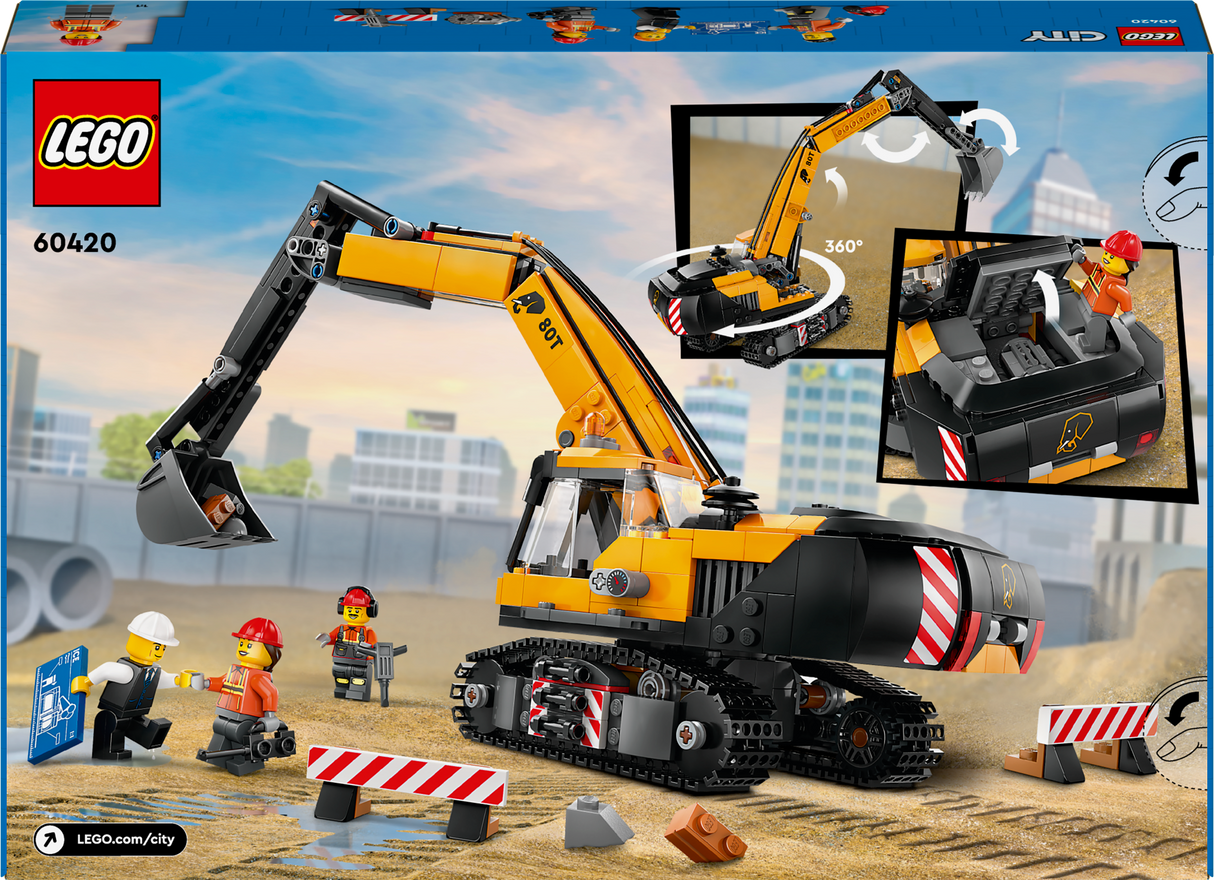 LEGO City Yellow Construction Excavator 60420L