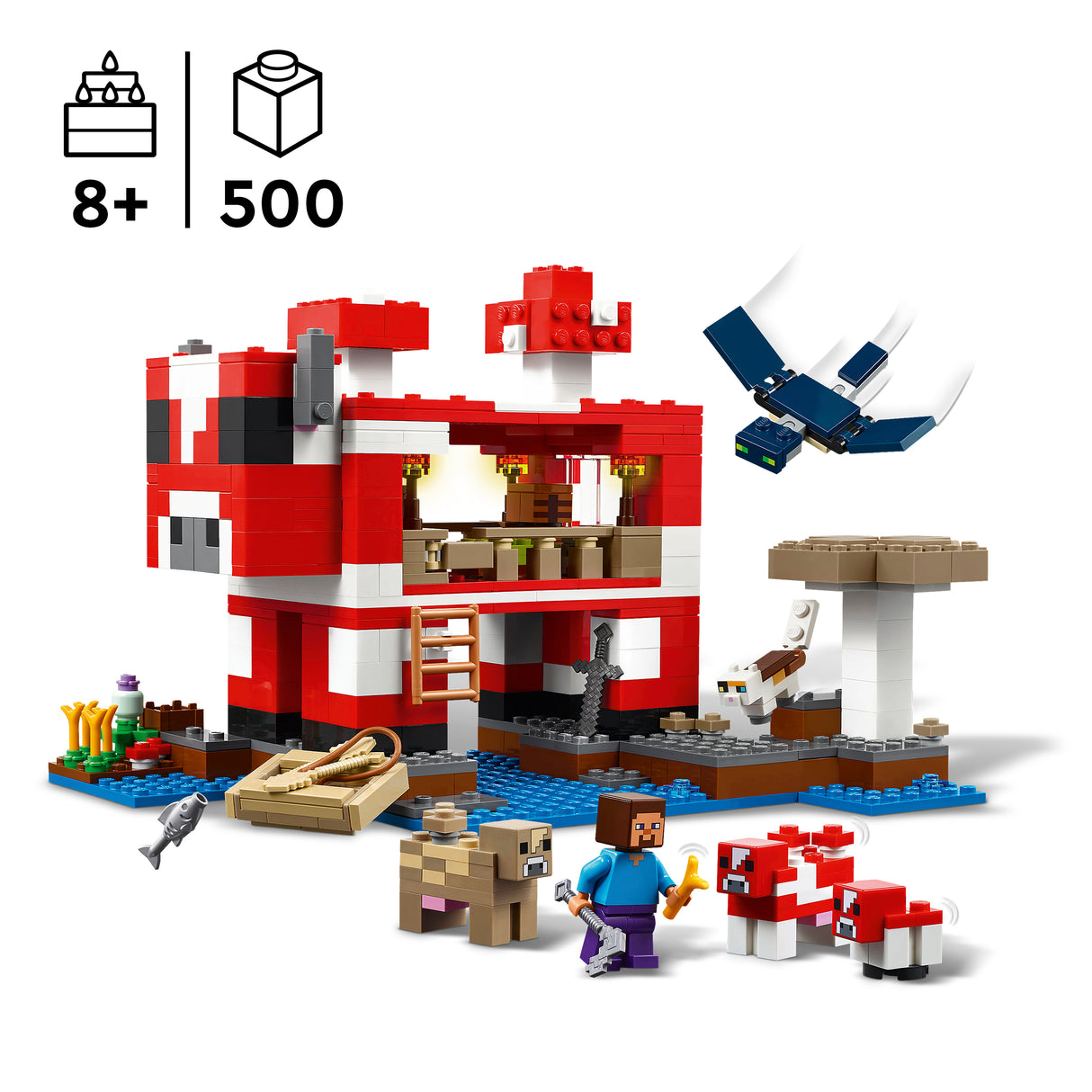 LEGO Minecraft The Mooshroom House 21270L