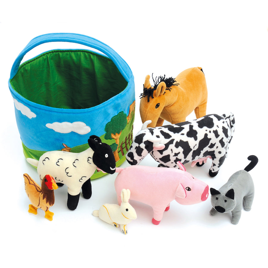TTS Basket of Soft Farm Animals EY04249B