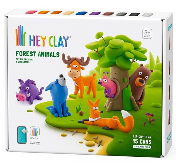 HEY CLAY Modeling Air-Dry Clay Forest Animals 15022E