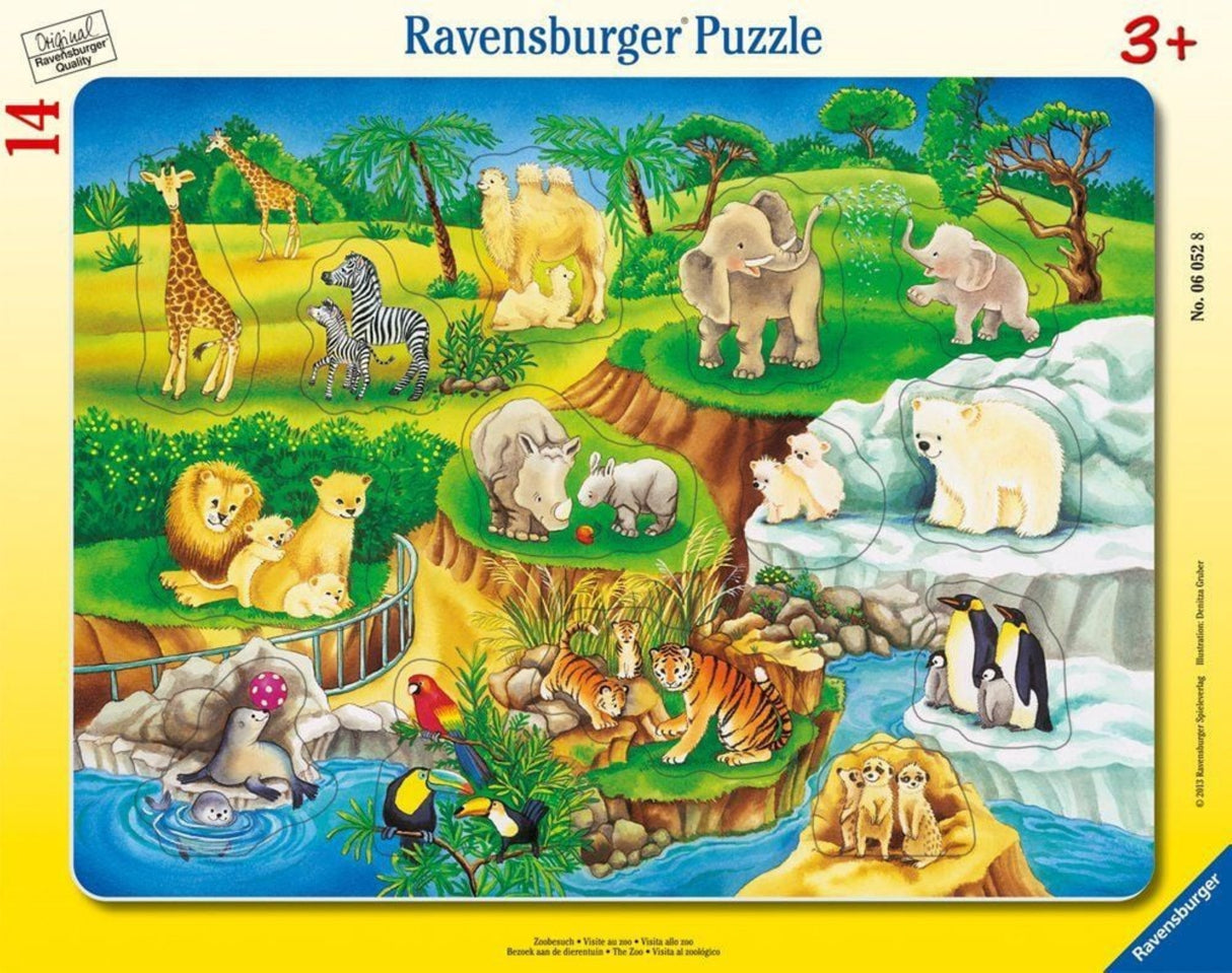 Ravensburger Frame Puzzle 14 pc The Zoo 060528V
