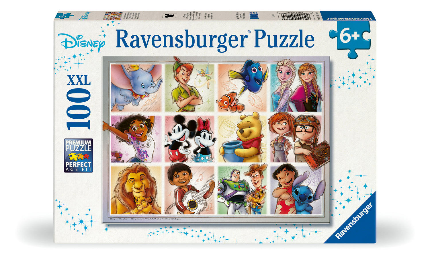 Ravensburger Puzzle 100 Pieces: Famous Disney Characters 12004118V