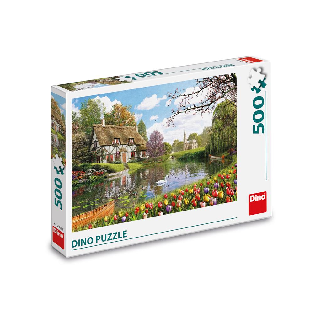 Dino Puzzle 500 pc Cottage by the Water 50275D
