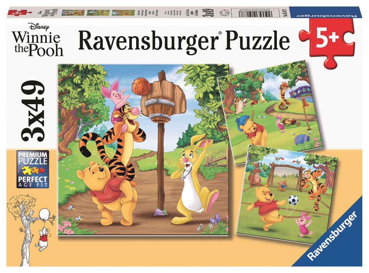 Ravensburger Puzzle 3x49 pc Winnie the Pooh - Sports Day 051878V