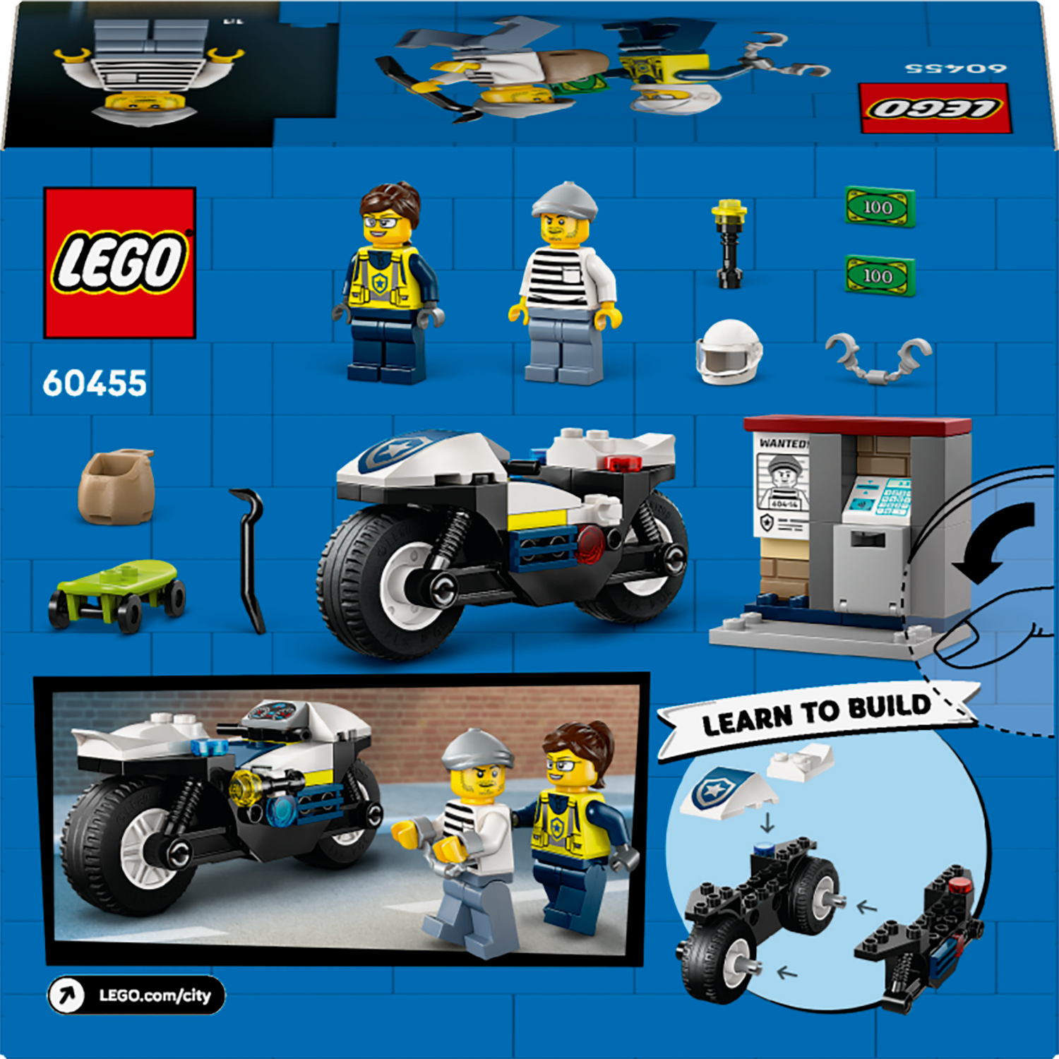 LEGO City Police Motorcycle Chase 60455L
