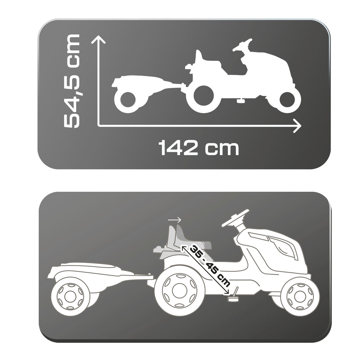 Smoby Farmer XL Green Tractor + Trailer 710130S