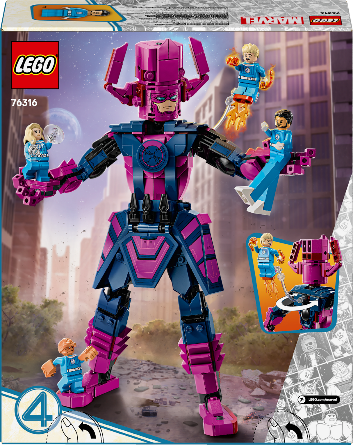 LEGO Marvel Fantastic Four vs. Galactus Construction Figure 76316L