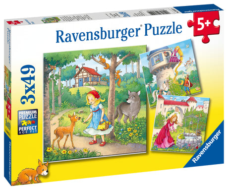 Ravensburger Puzzle 3x49 pc Rapunzel, Little Red Riding Hood & the Frog King 080519V