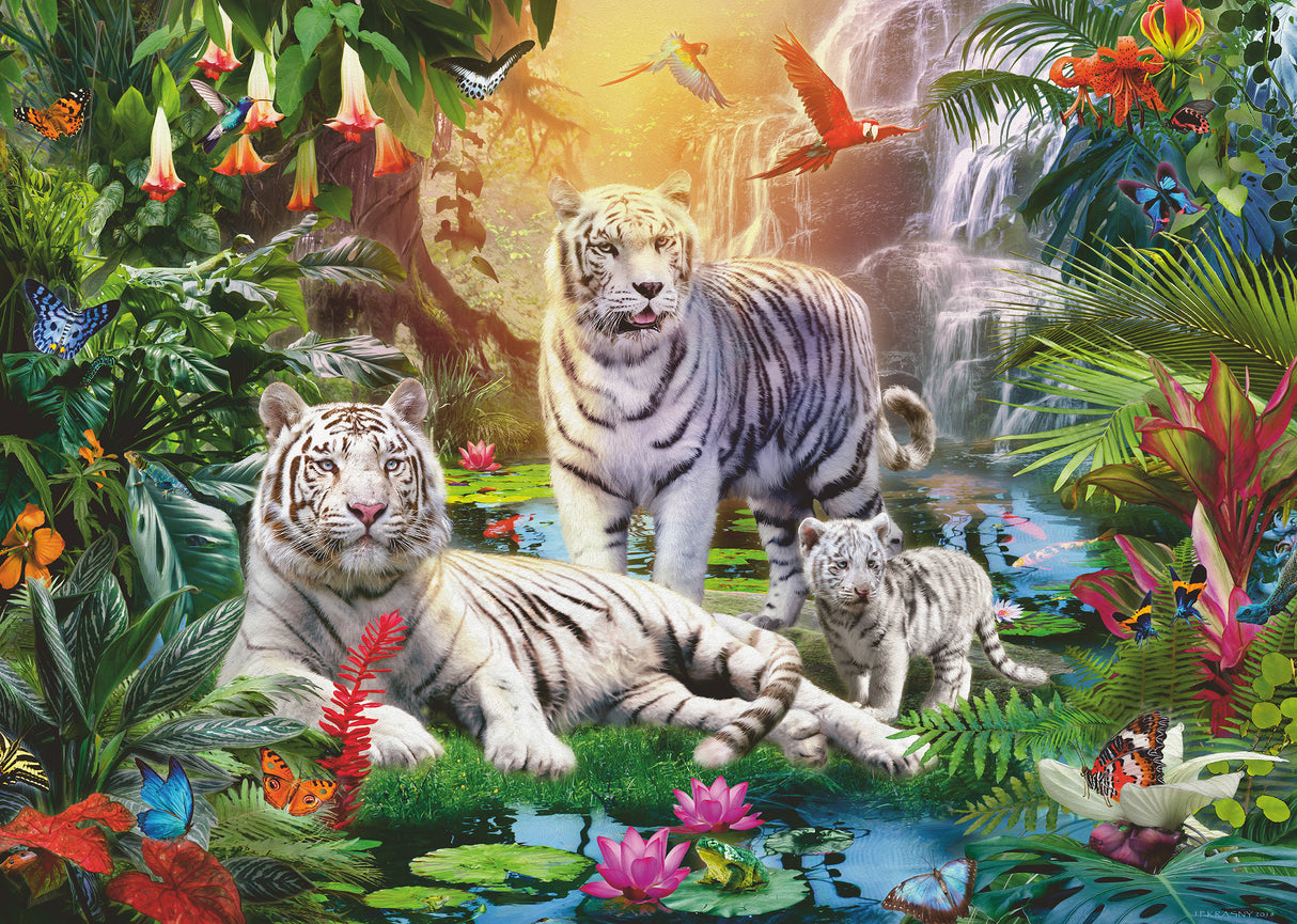Ravensburger Puzzle 1000 Pieces: White Tiger Family 12000886V