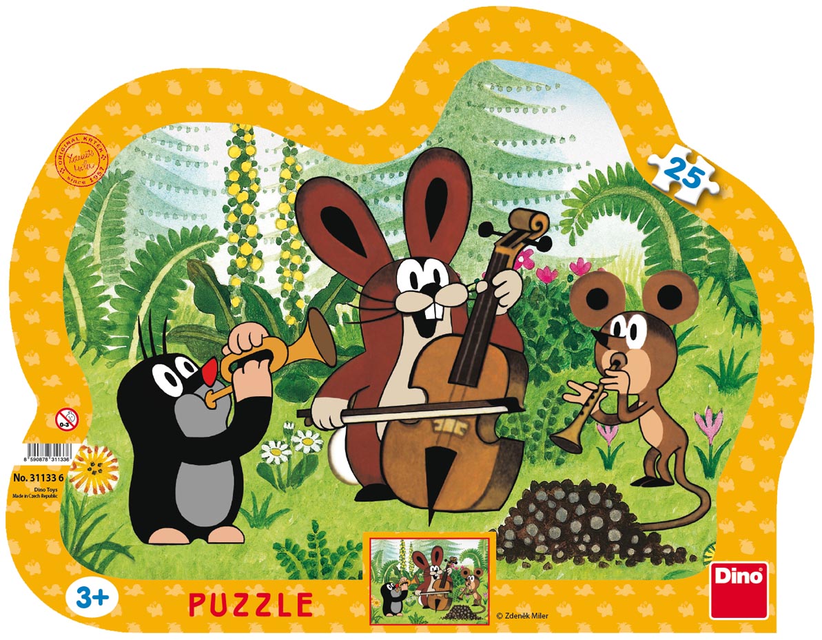 Dino Frame Puzzle 25 pc, The Little Mole 31133D