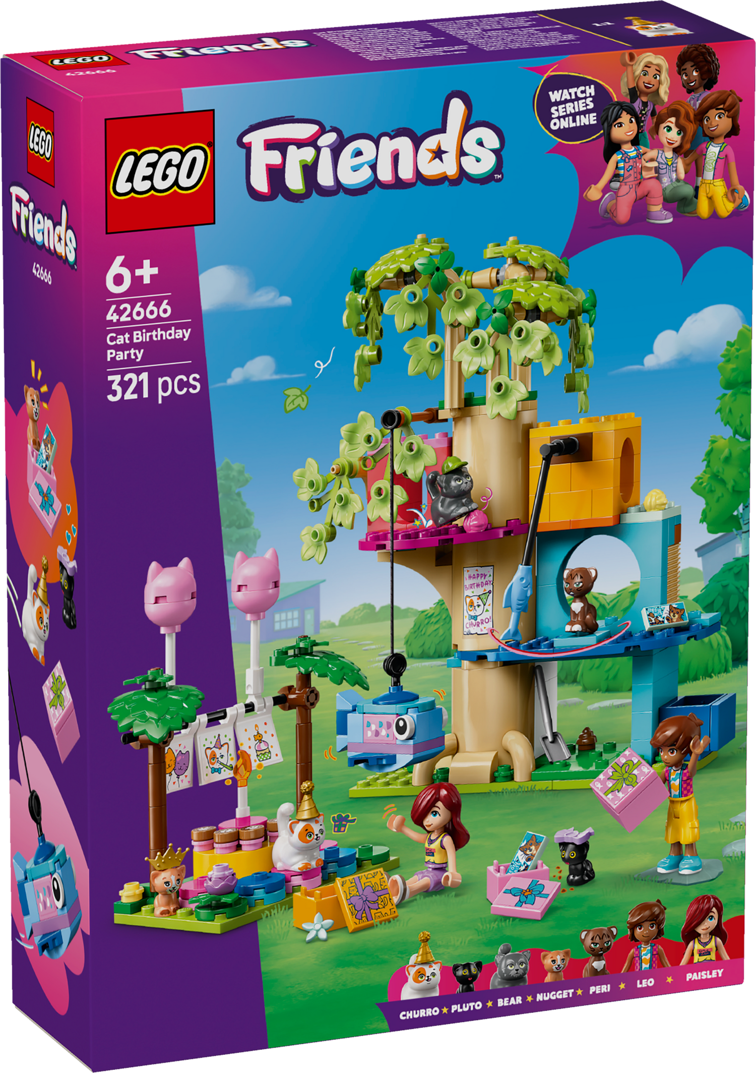 LEGO Friends Cat Birthday Party & Tree House 42666L